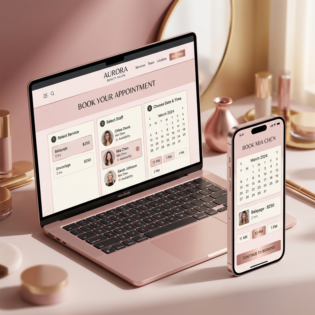 Szépségszalon weboldal